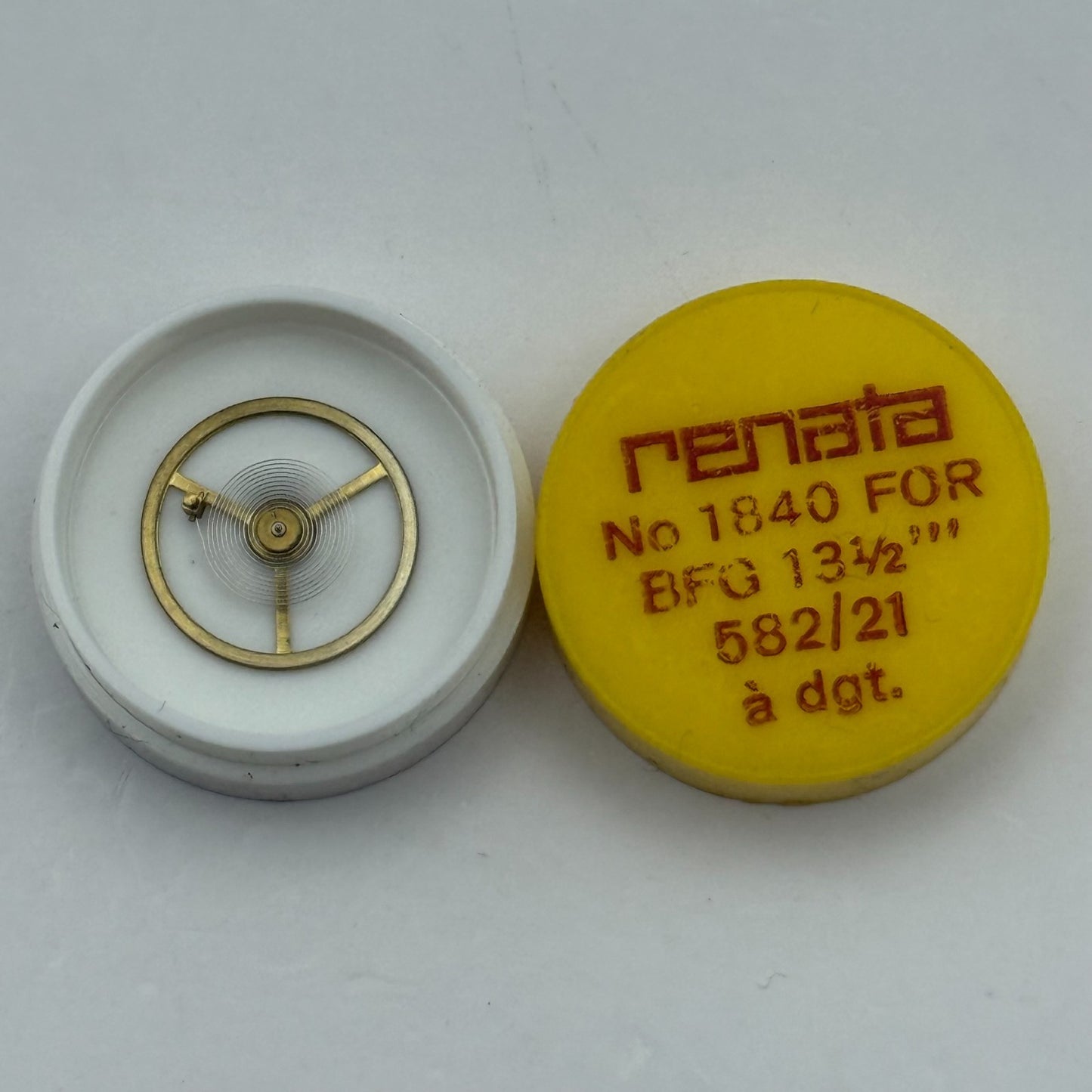 BFG 582/21 Balance Wheel Complete And Spring 13½’’’1840 Watch Movement Parts NOS