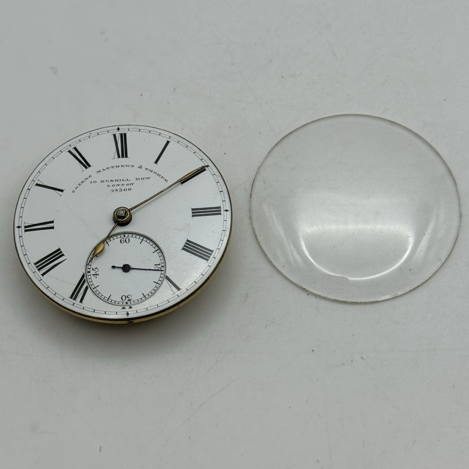 High Quality Running Cozens Matthews & Thorpe London Fusee Pocket Watch Movement