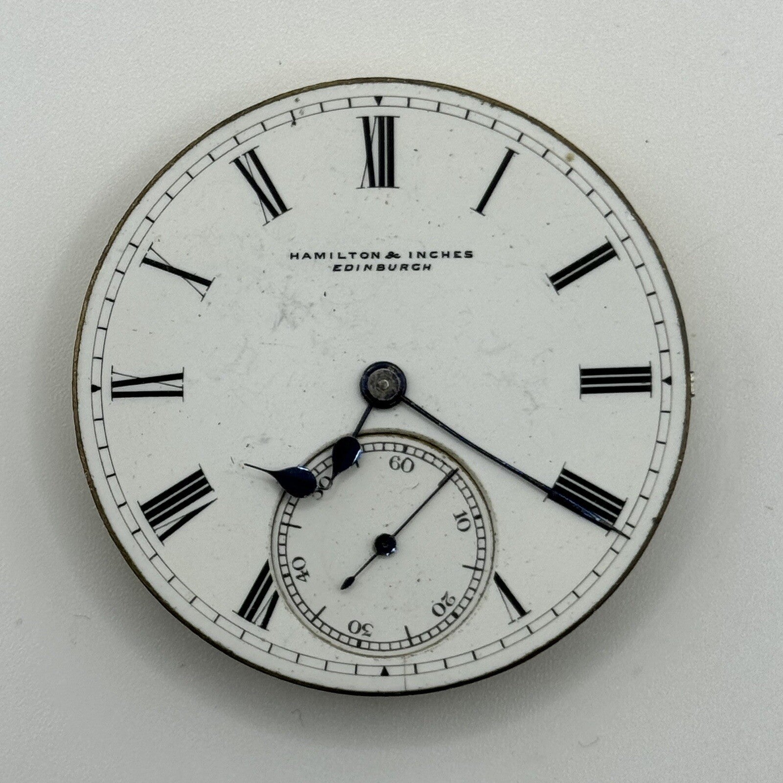 41.3mm Manual Wind Hamilton & Inches Edinburgh Pocket Watch Movement FOR PARTS