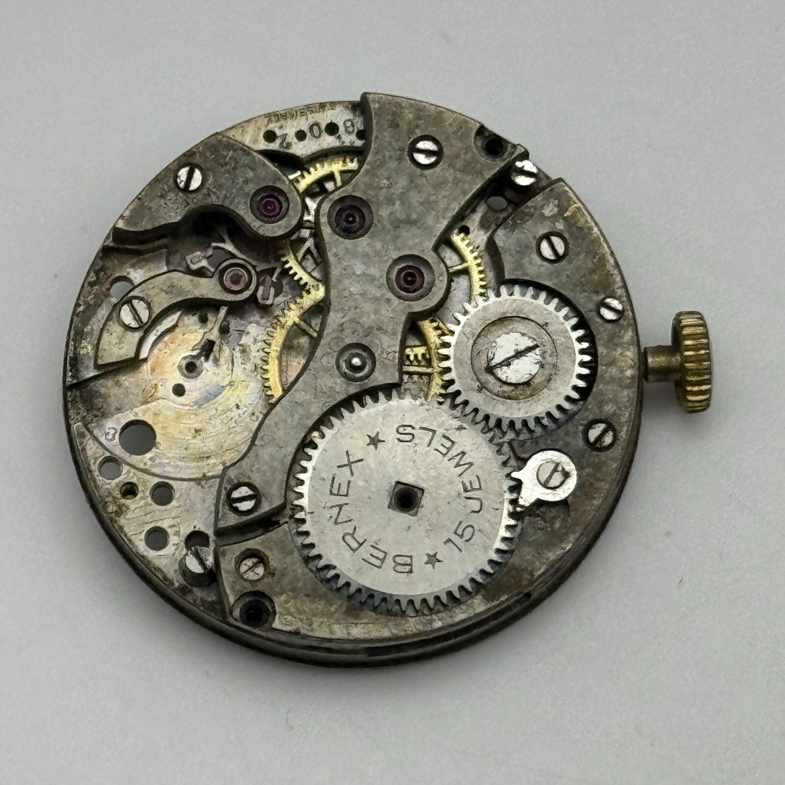 27.1mm Men's Bernex FHF 15 Jewels Trench Watch Movement Manual Wind Swiss PARTS