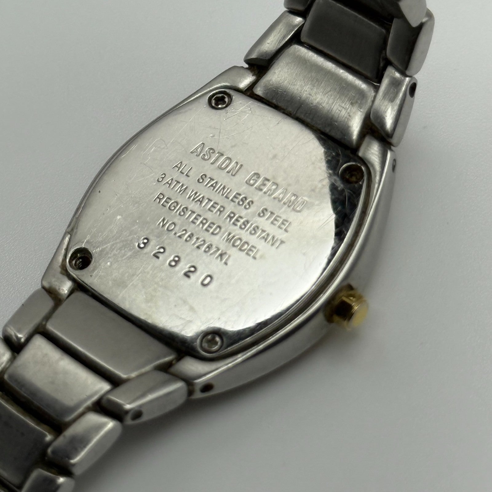 Aston Gerard Ladies Quartz Watch Date Dial Two Tone Bracelet 26mm PARTS REPAIR