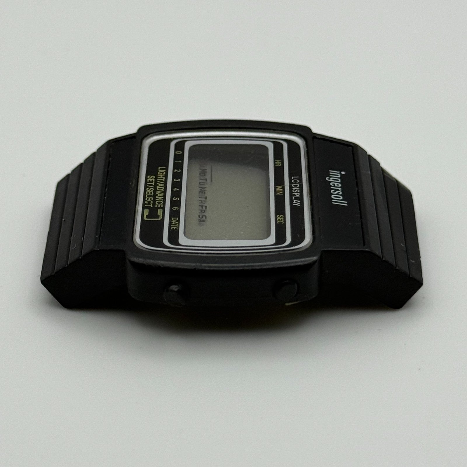 Ingersoll Unisex Retro Quartz Watch LC Display Black 35mm PARTS REPAIR
