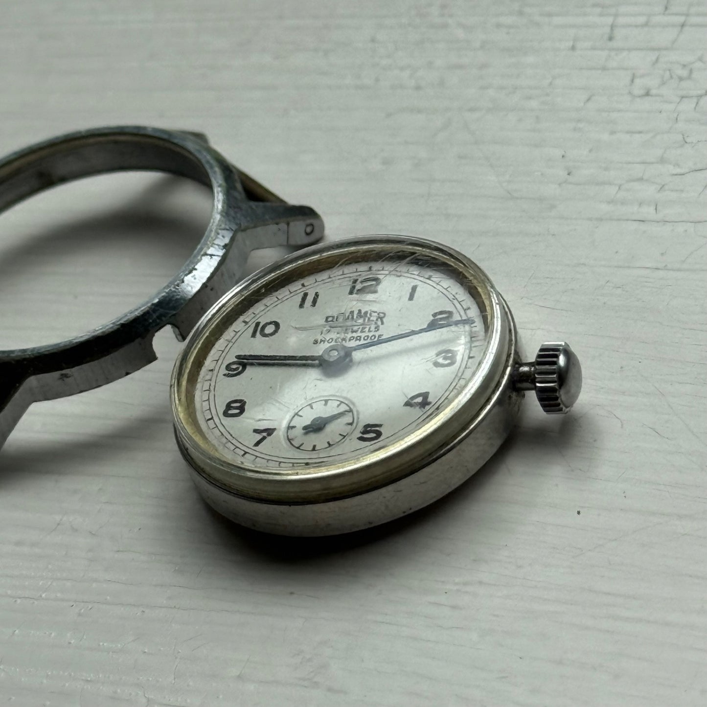 Vintage Roamer Shockproof Watch Brevete 215999 180459 Sub Secs Watch To Restore