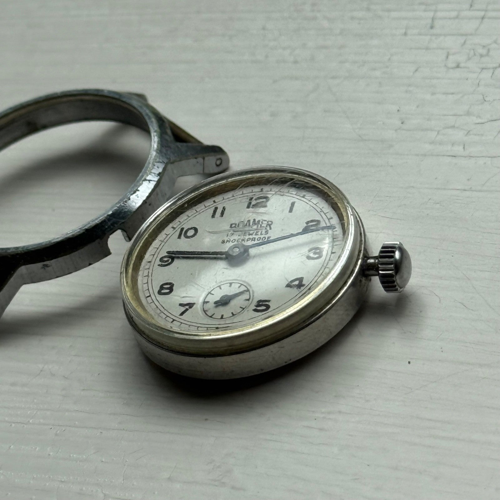 Vintage Roamer Shockproof Watch Brevete 215999 180459 Sub Secs Watch To Restore