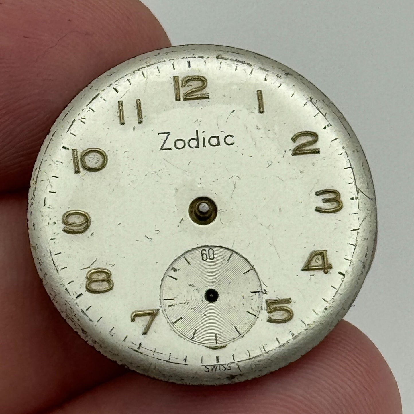 23.6mm Zodiac Cal 1025 Manual Wind Watch Movement Swiss Vintage PARTS SPARES
