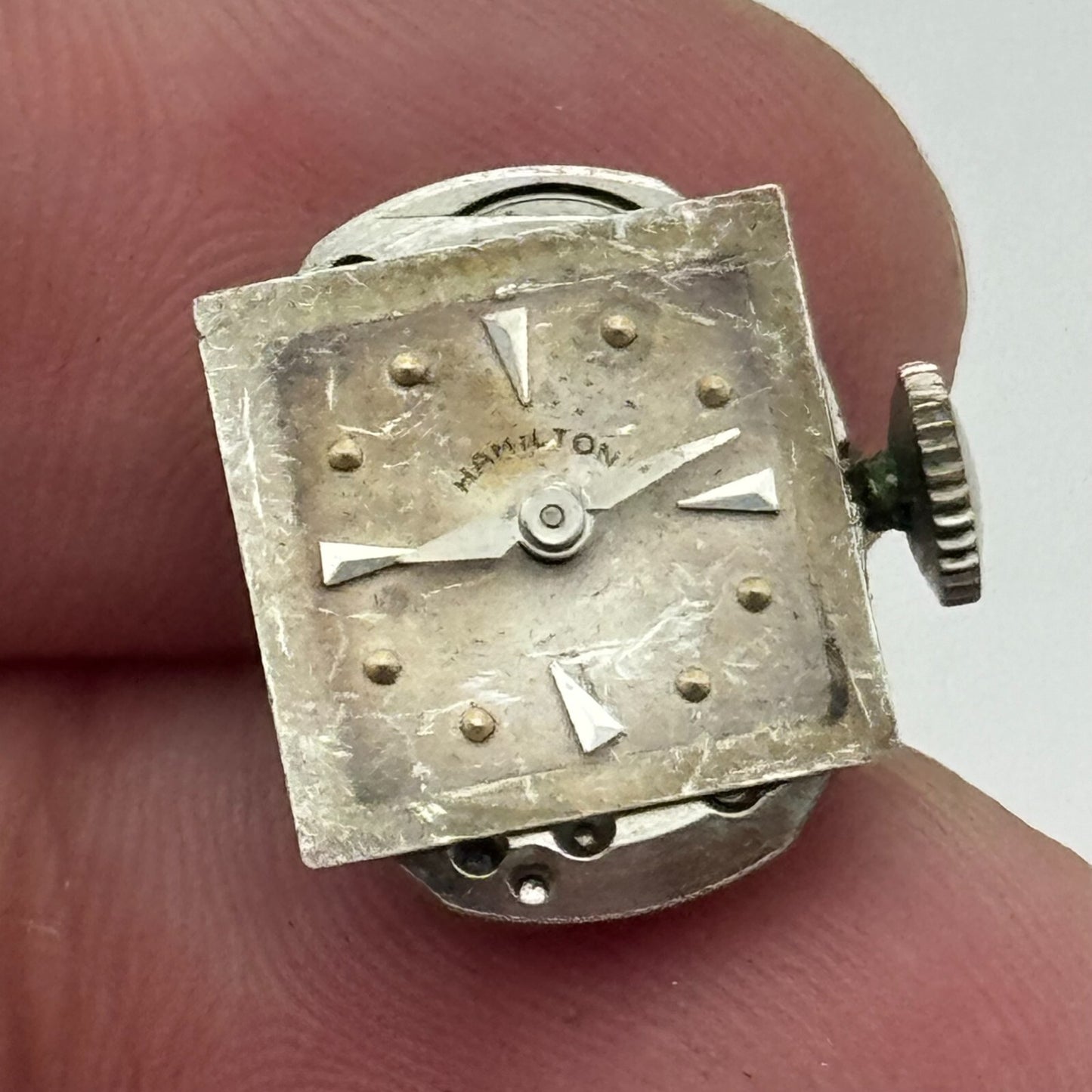 12.7mm Ladies Hamilton Cal 757 Manual Wind 22 Jewels Swiss Watch Movement PARTS