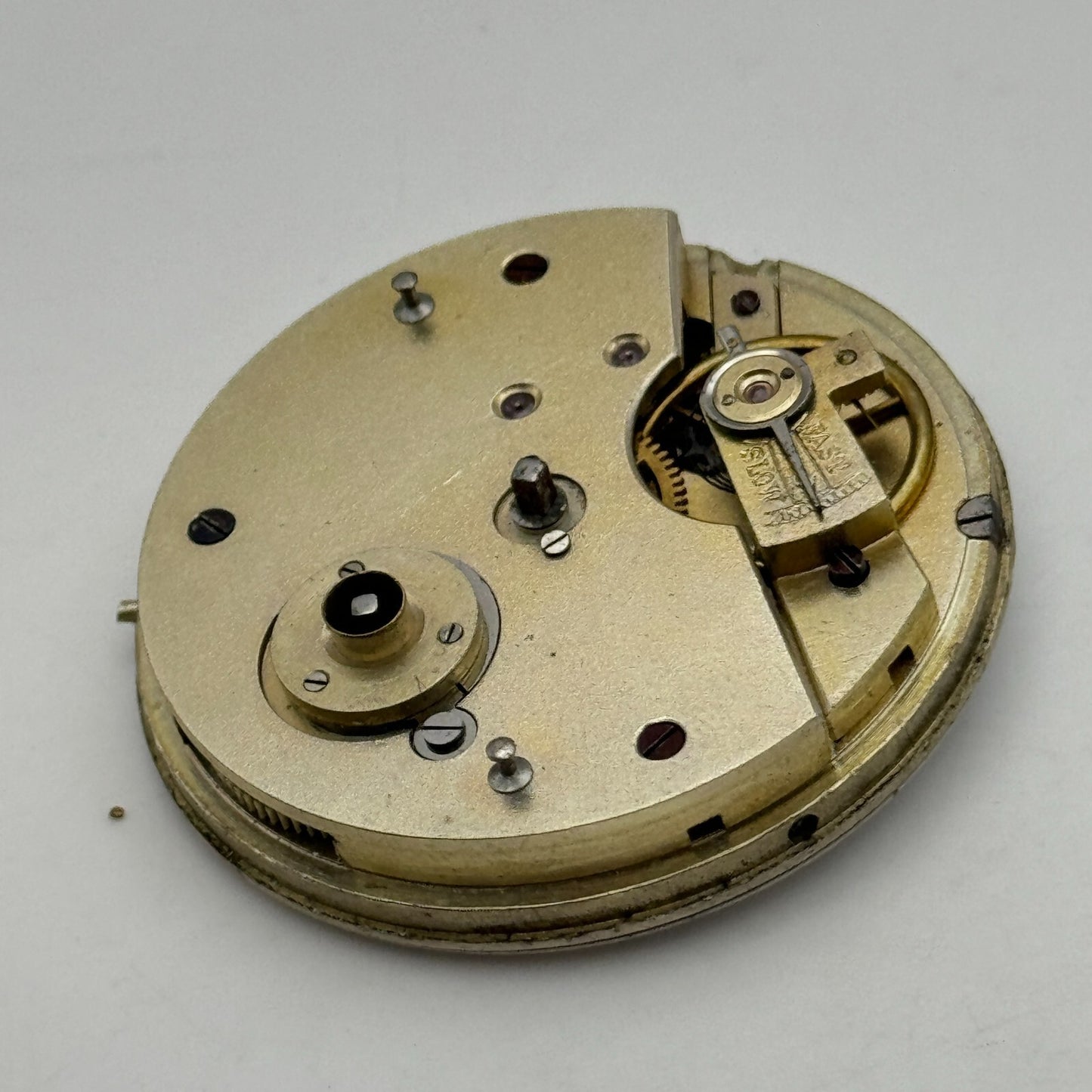 45.1mm Antique Unidentified Key Wound Pocket Watch Movement PARTS REPAIR SPARES