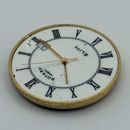 ETA 955.412 Quartz Watch Movement Rotary Elite Date Vintage Parts Repair 31mm