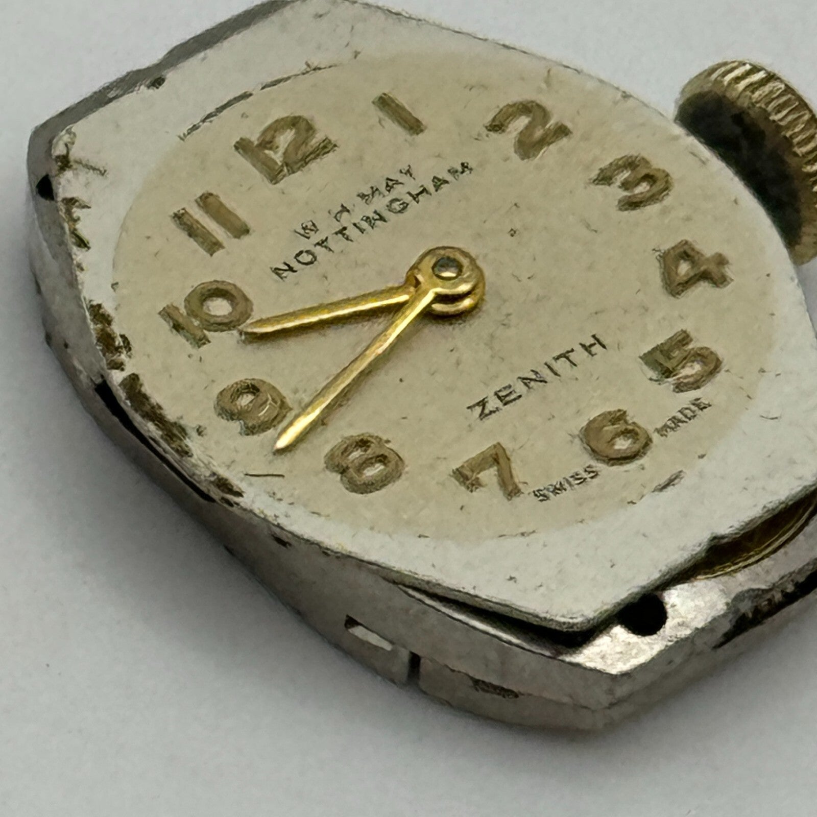 12.8mm Ladies Zenith Cal 525 W H May Nottingham Manual Wind Watch Movement PARTS