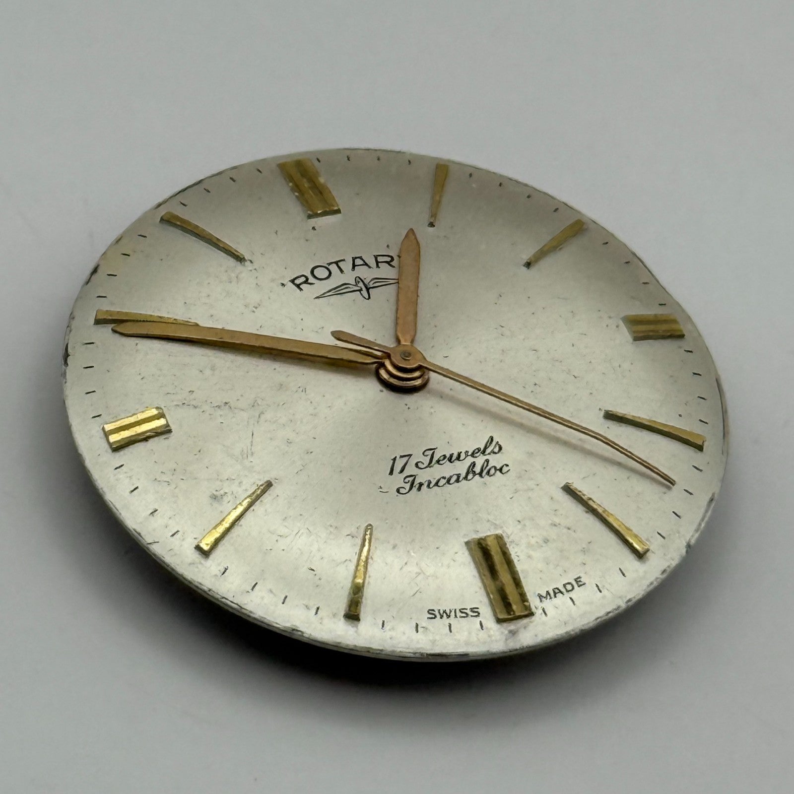 AS 1702/03 Watch Movement Date Rotary Manual Wind Vintage Swiss Parts 25.9mm