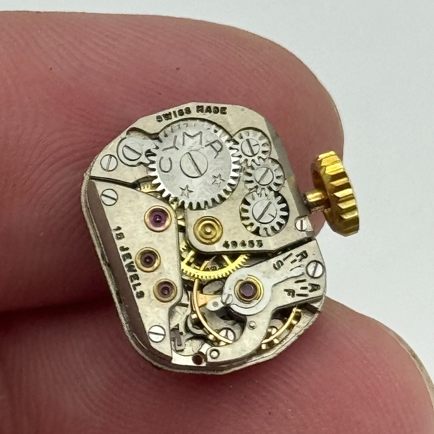 11.7mm Running Ladies Cyma 15 Jewels Manual Wind Watch Movement Dial Hands PARTS