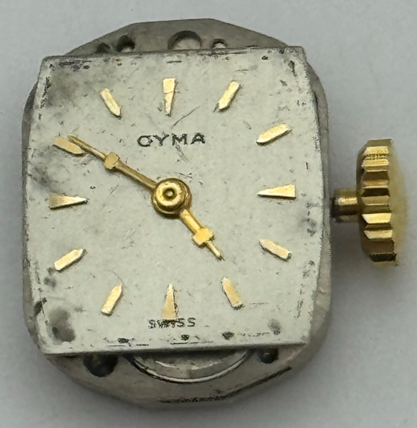 11.7mm Running Ladies Cyma 15 Jewels Manual Wind Watch Movement Dial Hands PARTS