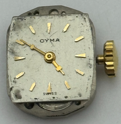 11.7mm Running Ladies Cyma 15 Jewels Manual Wind Watch Movement Dial Hands PARTS