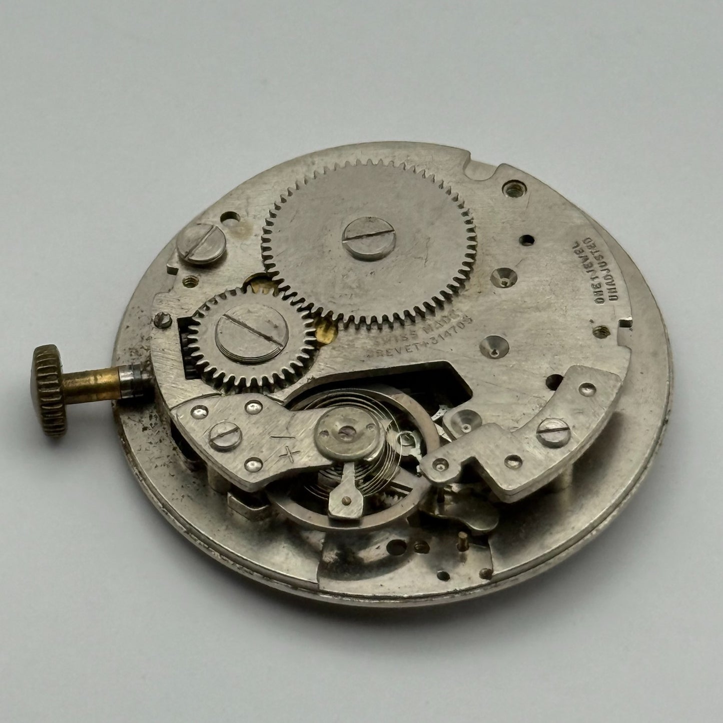 BFG 875 Watch Movement 1 Jewel Manual Wind Swiss Vintage Parts Repair 31.1mm
