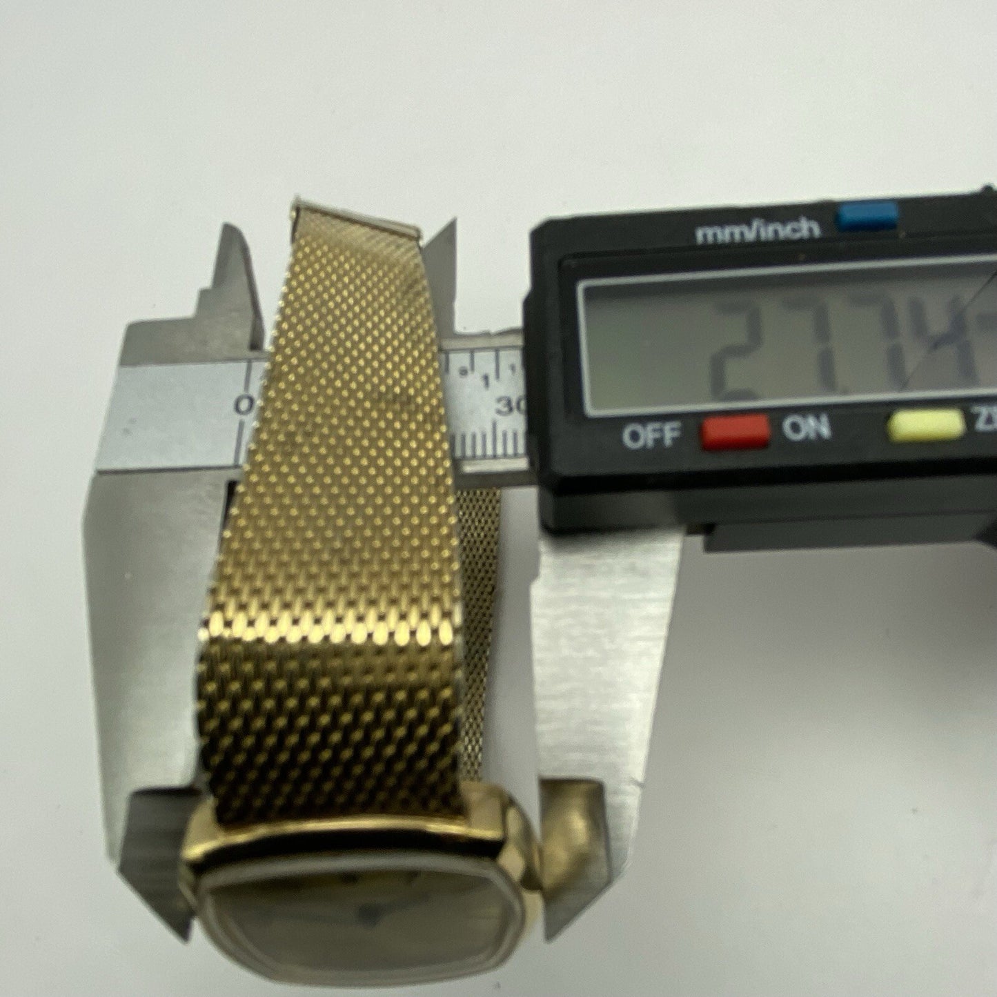 27mm Ladies Manual Wind RUNS BUT STOPS Regency Milanese Gold Tone Watch