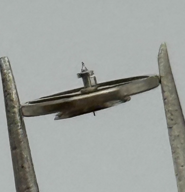 Oris 410 Balance Wheel Complete And Spring  5¼’’’ 330 M Watch Movement Parts NOS