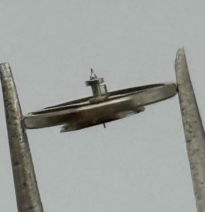 Oris 410 Balance Wheel Complete And Spring  5¼’’’ 330 M Watch Movement Parts NOS