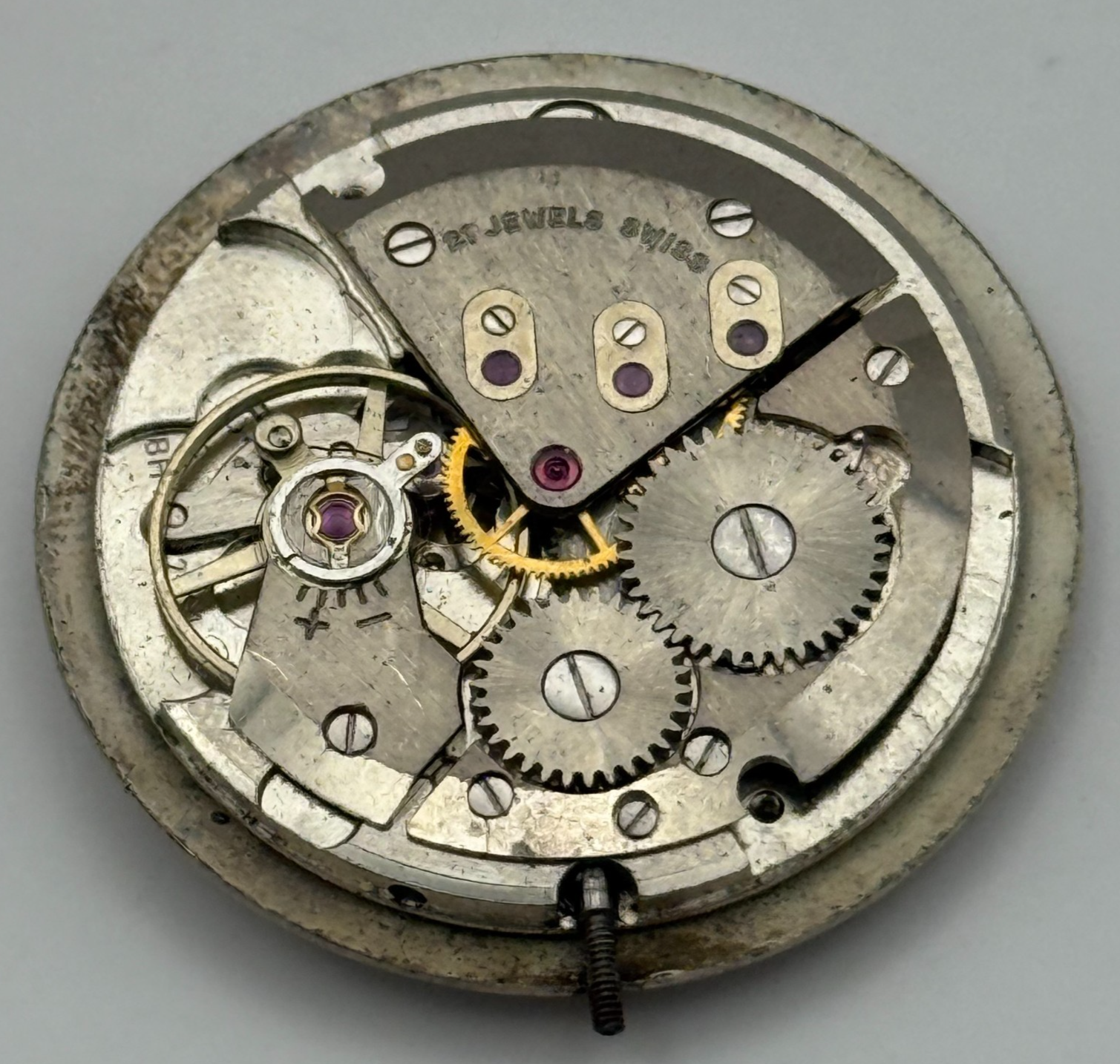 Avia ETA 2391 Watch Movement Manual Wind Vintage Swiss 17 Jewels Parts 25.7mm
