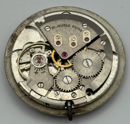 Avia ETA 2391 Watch Movement Manual Wind Vintage Swiss 17 Jewels Parts 25.7mm