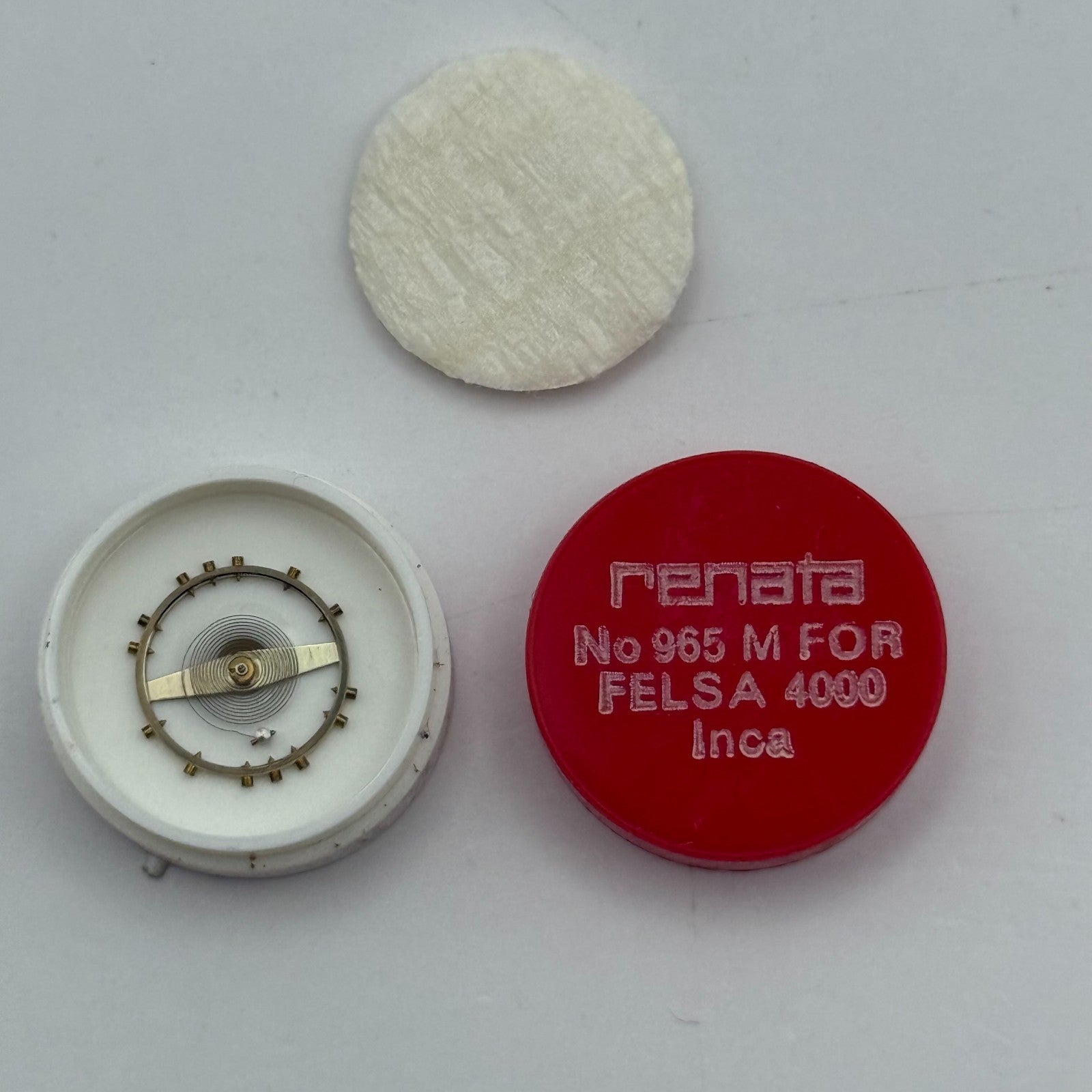 Felsa 4000 Balance Wheel Complete And Spring  965 M Watch Movement Parts NOS