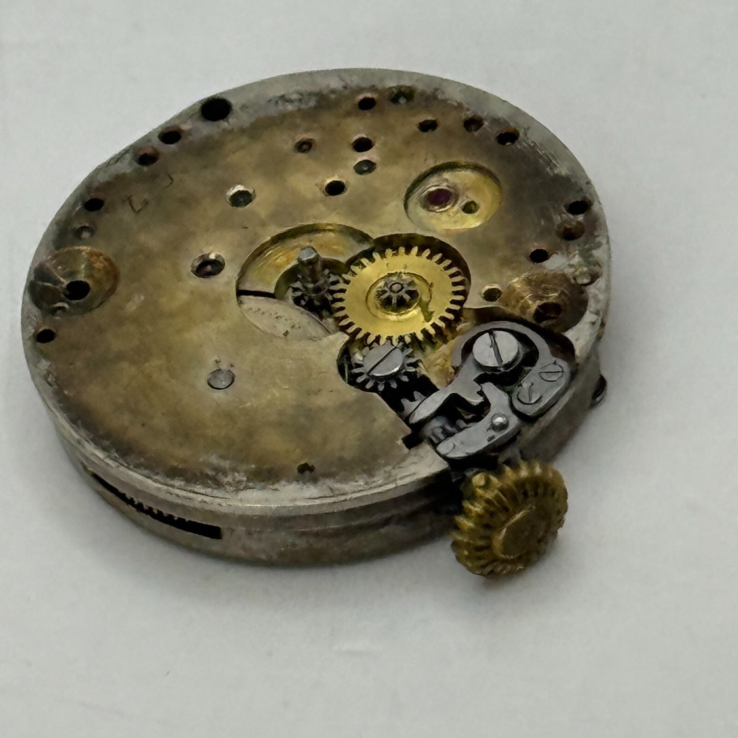 21.9mm Vintage Unidentified High Grade Trench Watch Movement Manual Wind PARTS