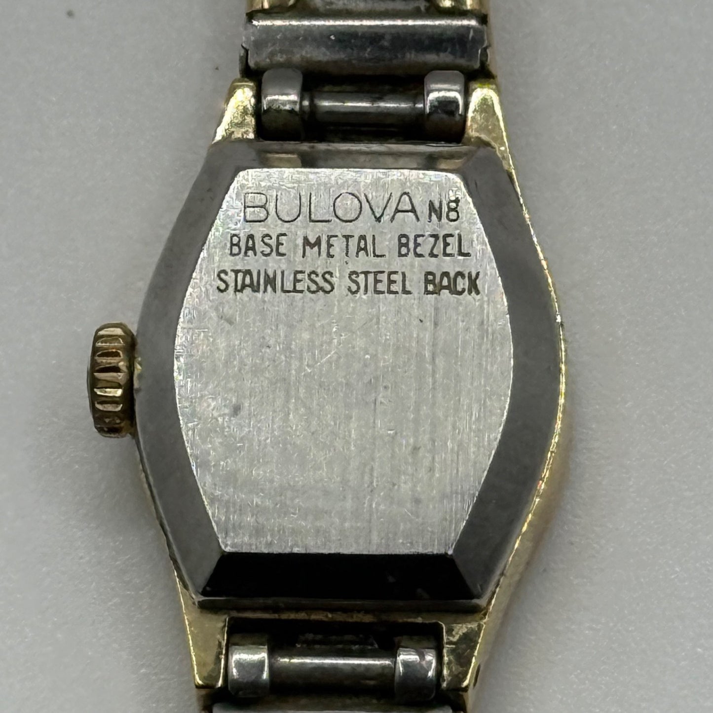 16mm Vintage Bulova Ladies Gold Plated Swiss Manual Wind Watch PARTS / REPAIR