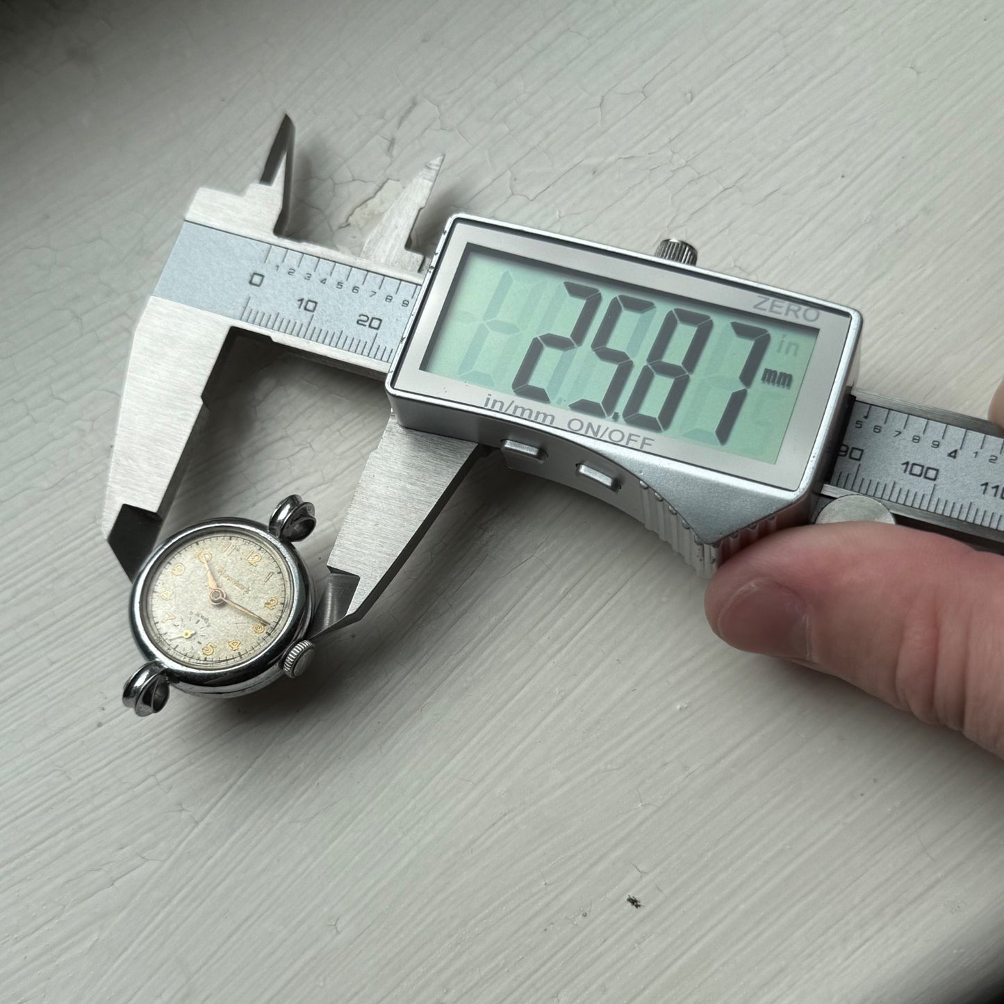 25mm Vintage Newmark 5 Jewels Sub Seconds Manual Wind Watch PARTS / REPAIR