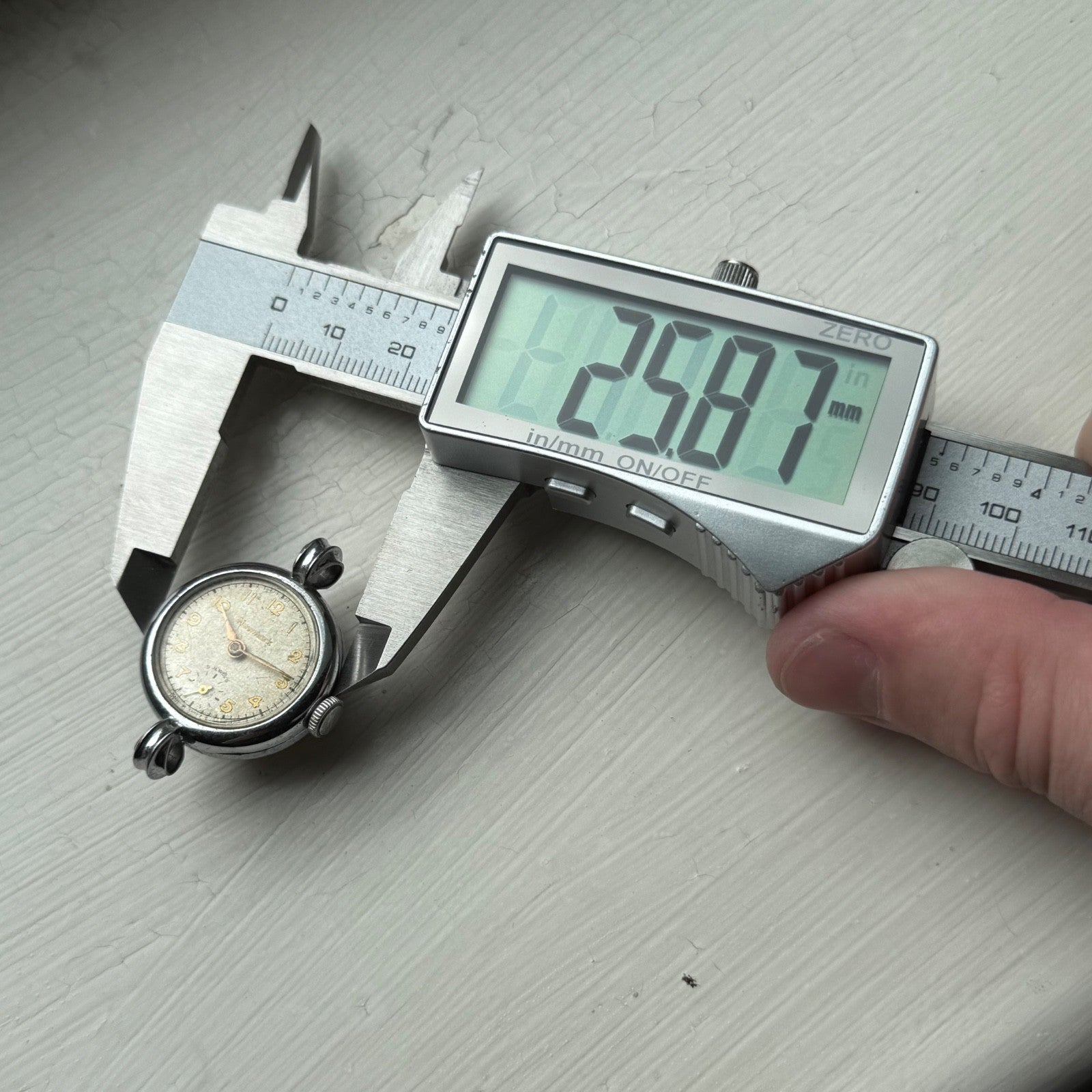 25mm Vintage Newmark 5 Jewels Sub Seconds Manual Wind Watch PARTS / REPAIR