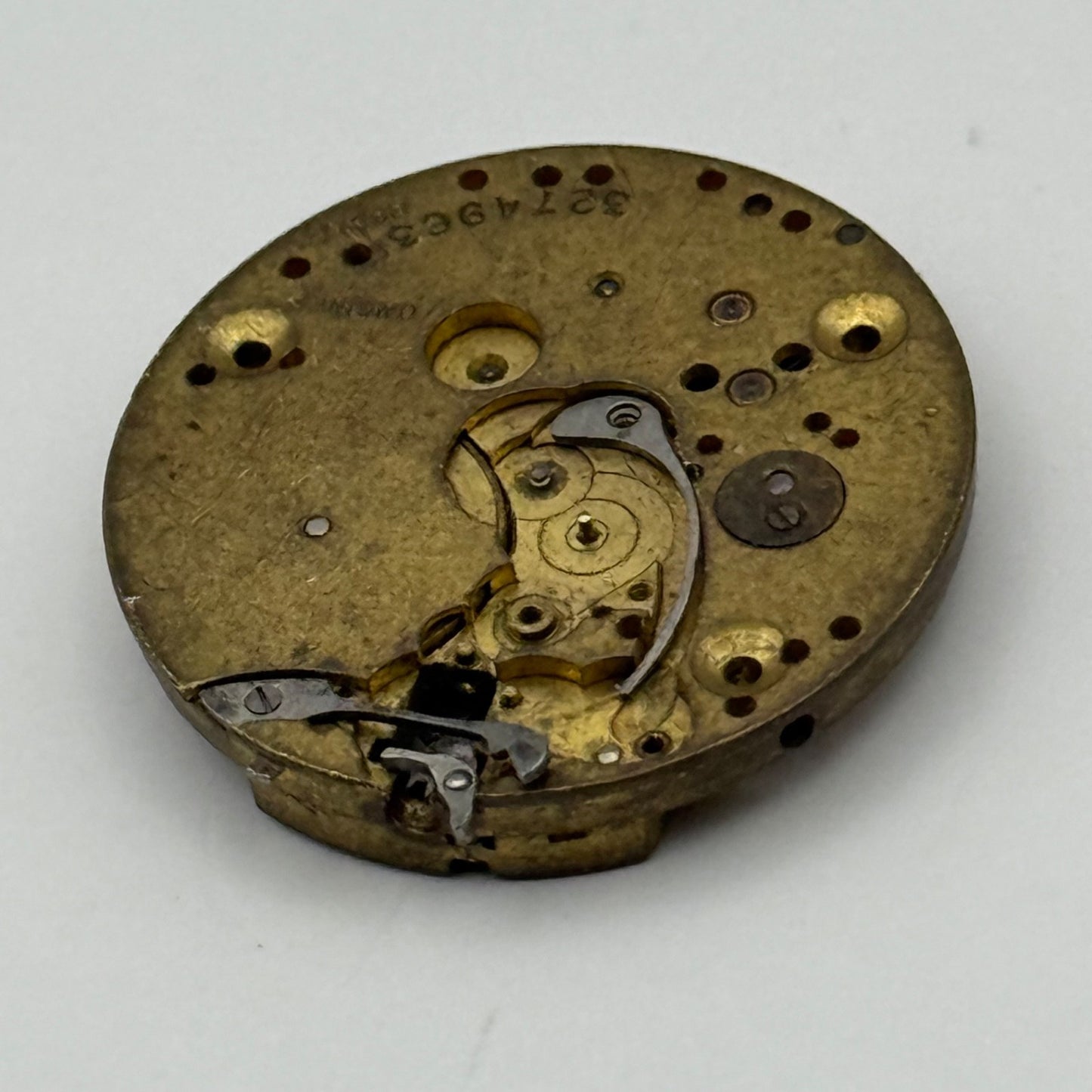 Longines 10.39 B&Co Baume Watch Movement Vintage Incomplete Parts Repair 21.6mm