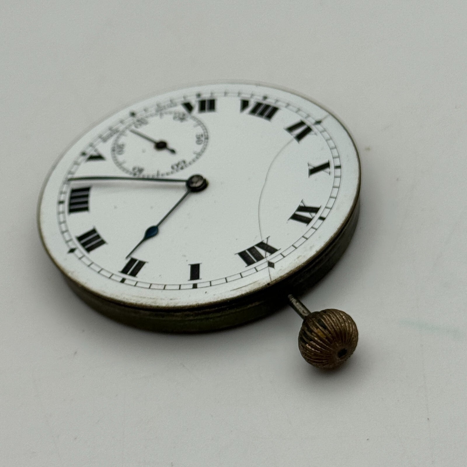 46.1mm Open Face Swiss Balance Ok Pocket Watch Movement PARTS REPAIR