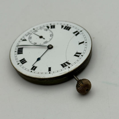 46.1mm Open Face Swiss Balance Ok Pocket Watch Movement PARTS REPAIR