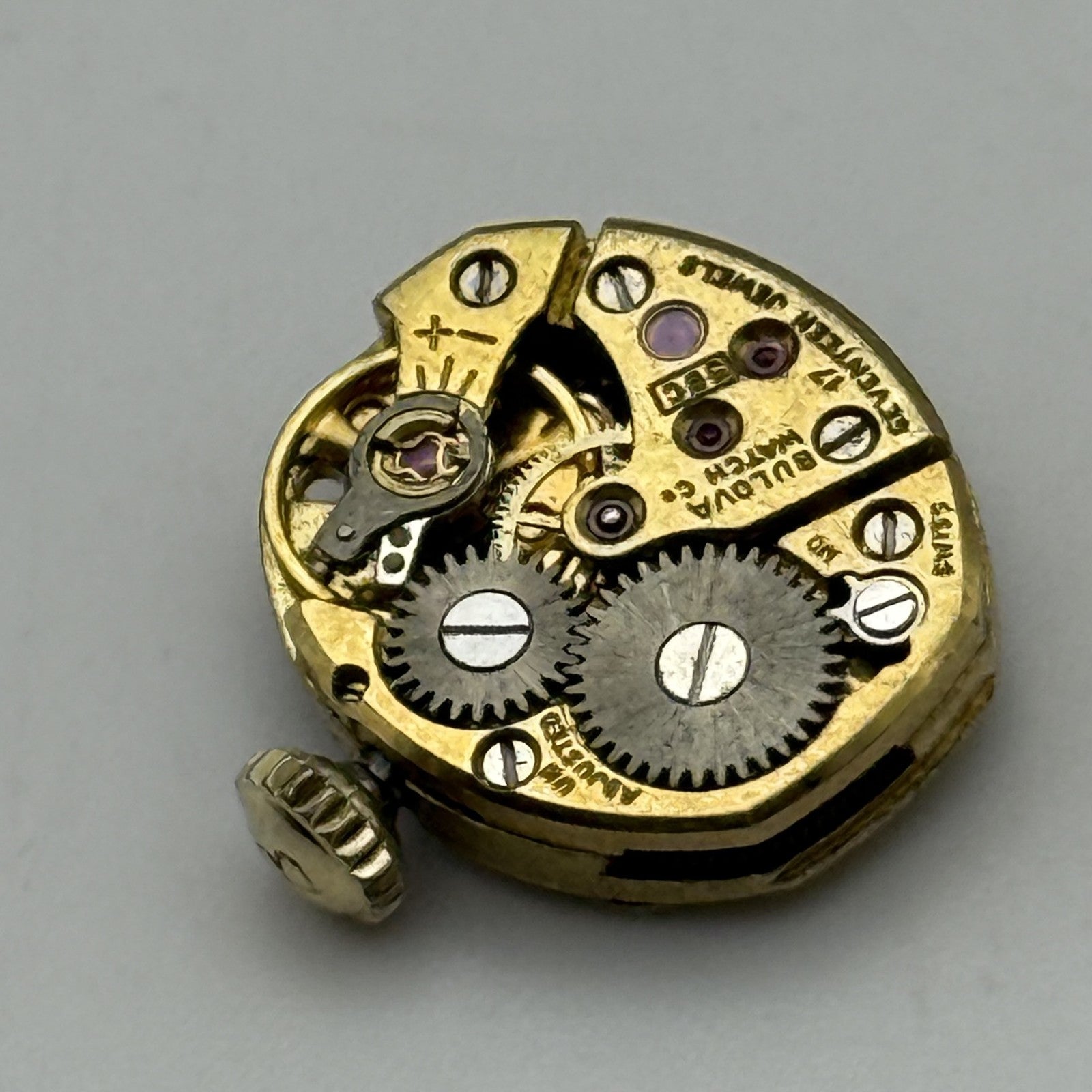 12.9mm Vintage Bulova 5BC Manual Wind Watch Movement PARTS REPAIR