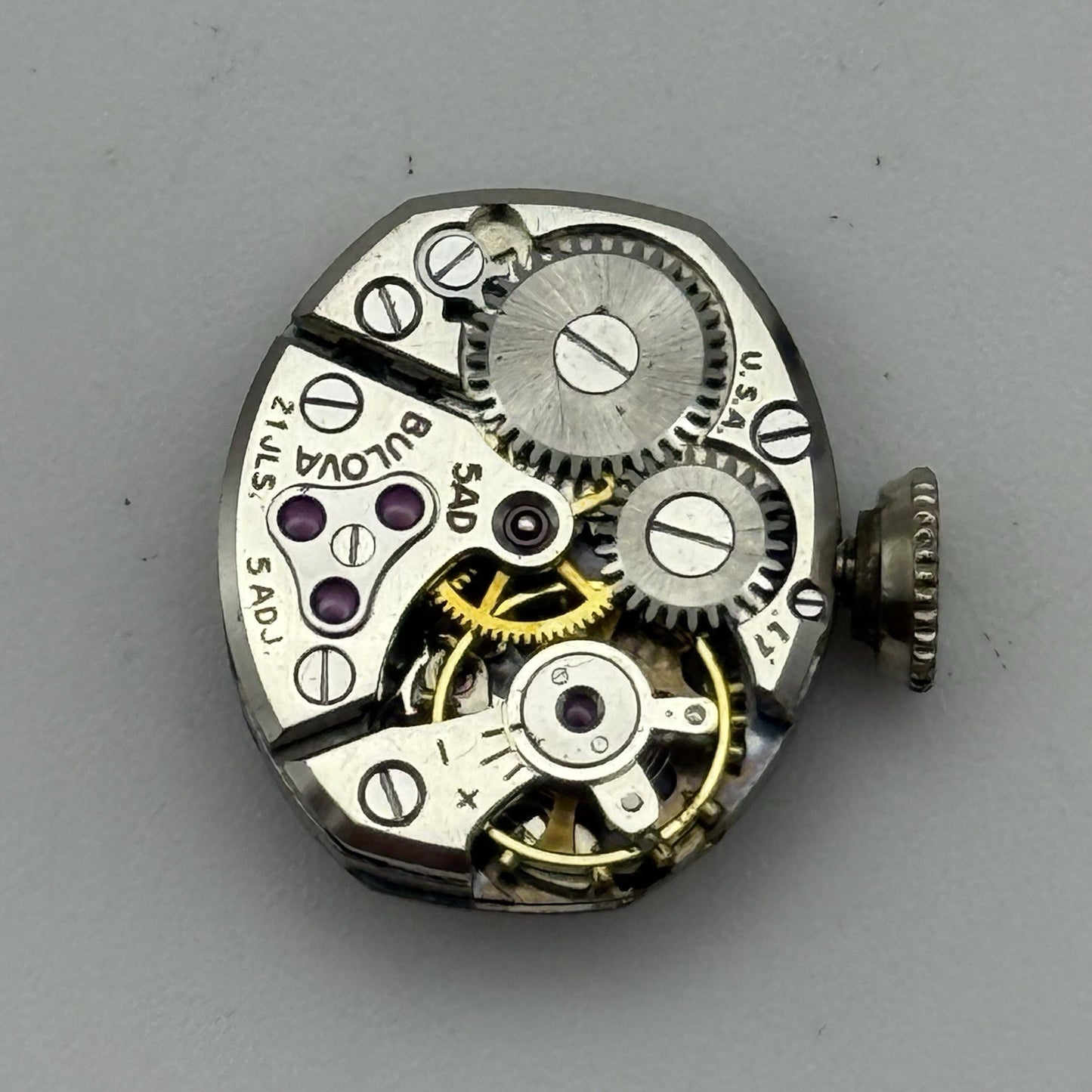 13.2mn Vintage Ladies Bulova 5AD Manual Wind Swiss Watch Movement PARTS REPAIR