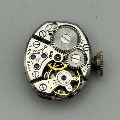 13.2mn Vintage Ladies Bulova 5AD Manual Wind Swiss Watch Movement PARTS REPAIR