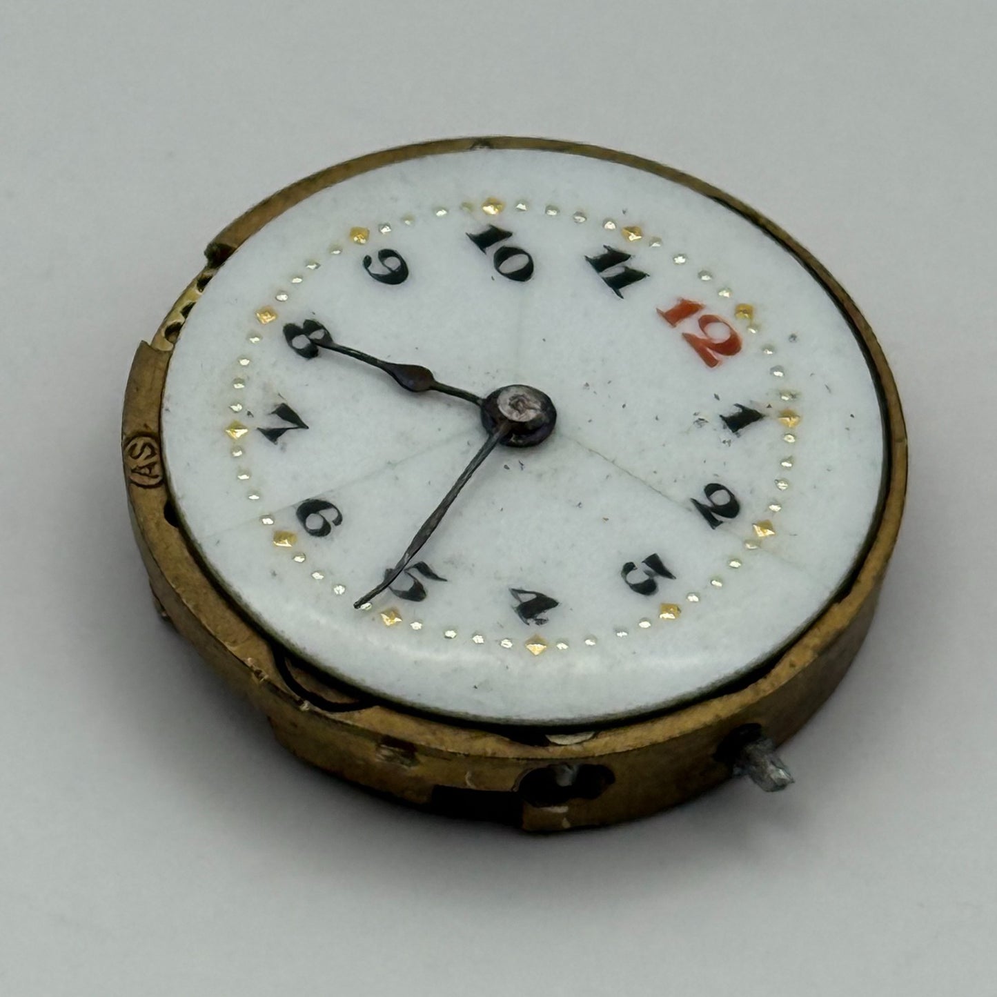 AS A Schild Antique Watch Movement Manual Wind Vintage Swiss Parts Repair 24.7mm