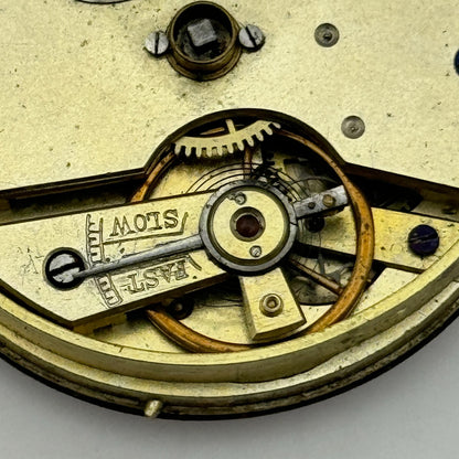 43mm Antique Kendal & Dent London Key Wound Balance Ok Pocket Watch Movement