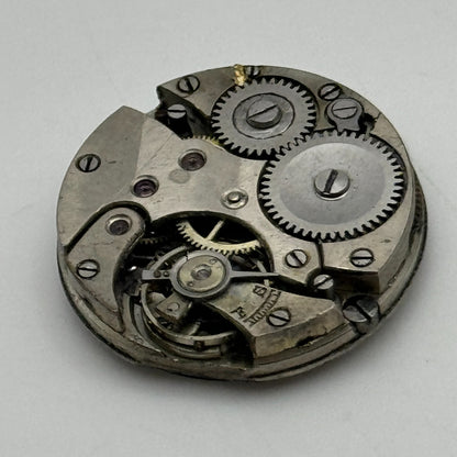 24.1mm Unidentified Manual Wind Trench Watch Movement Dial Hands Vintage PARTS
