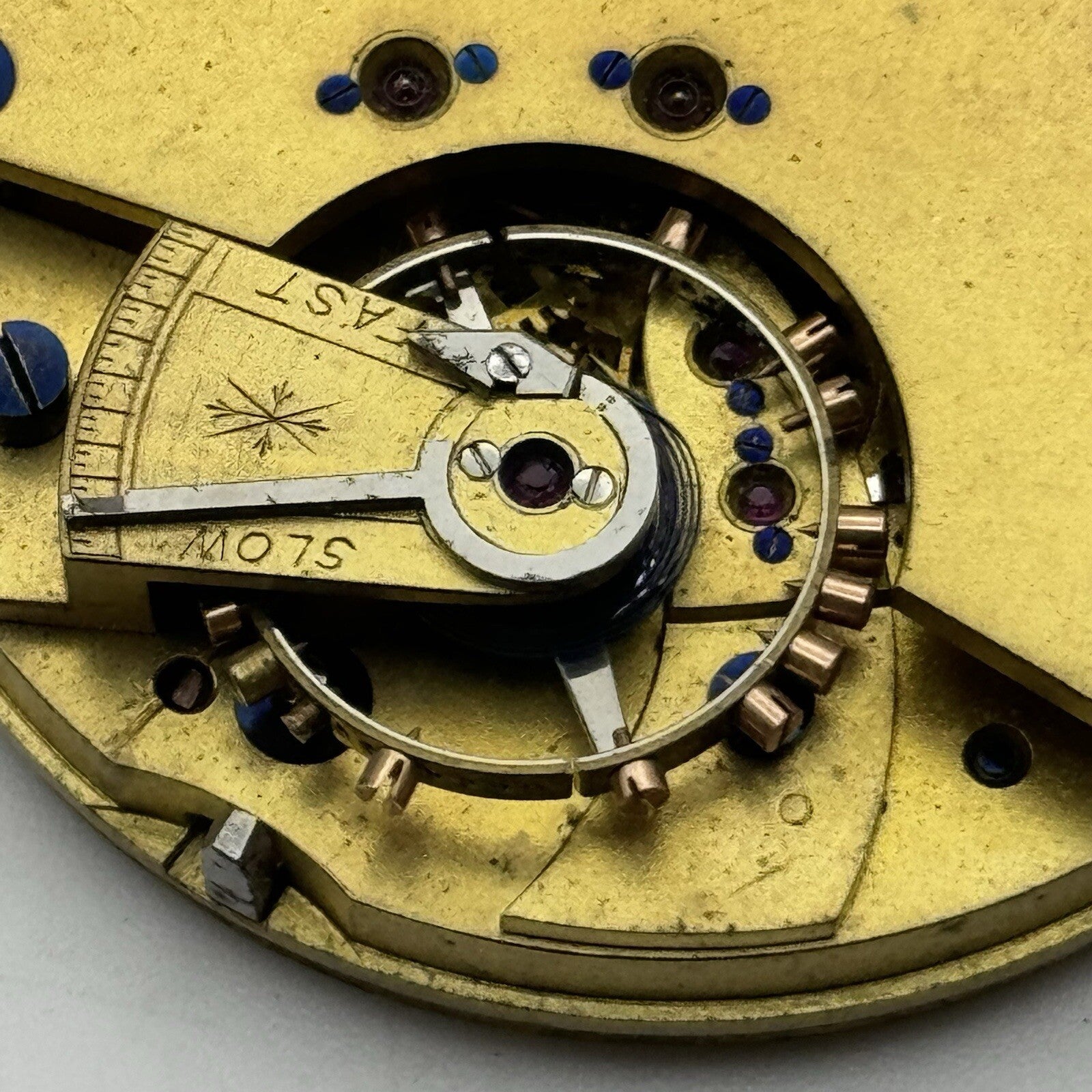 47.2mm Manual Wind Antique D Tunks Accrington Pocket Watch Movement FOR PARTS