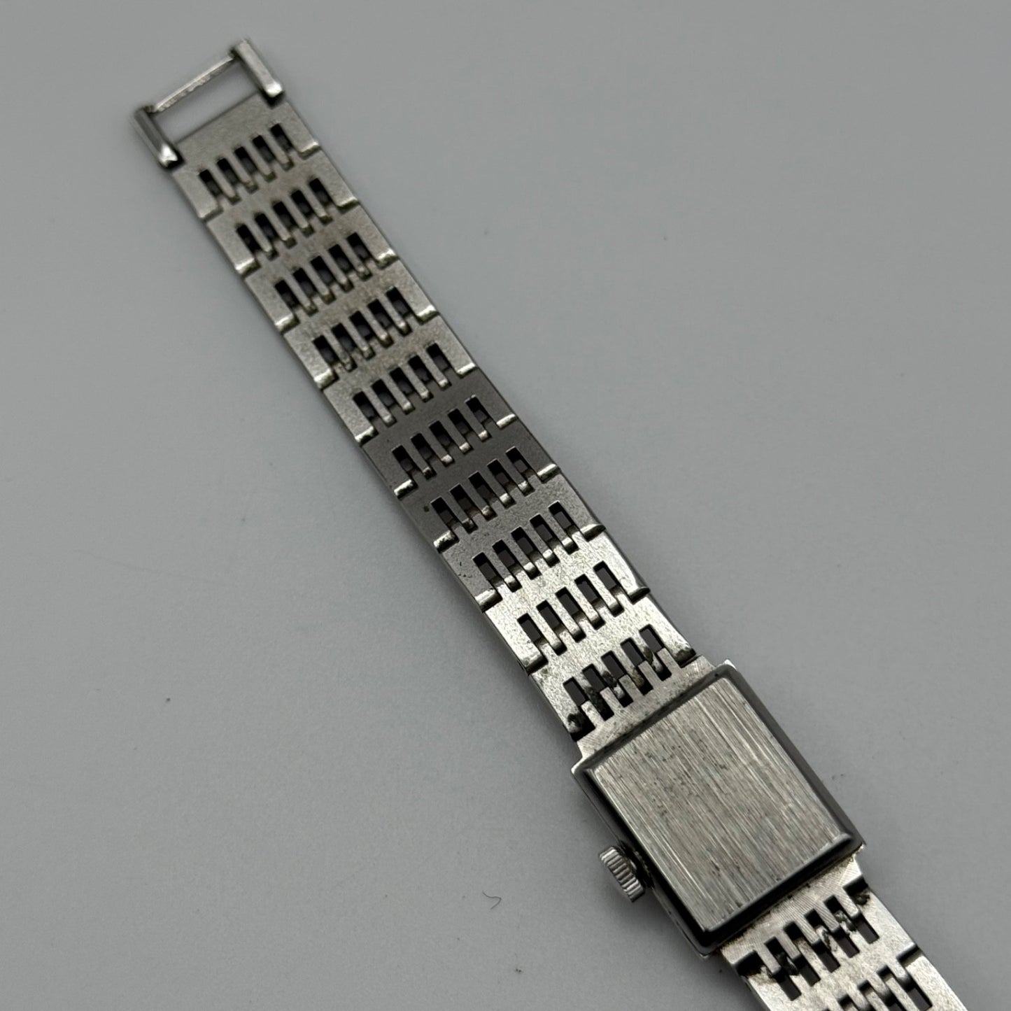 15mm Vintage Rotary 17 Jewels Silver Tone Panel Manual Wind Watch PARTS / REPAIR