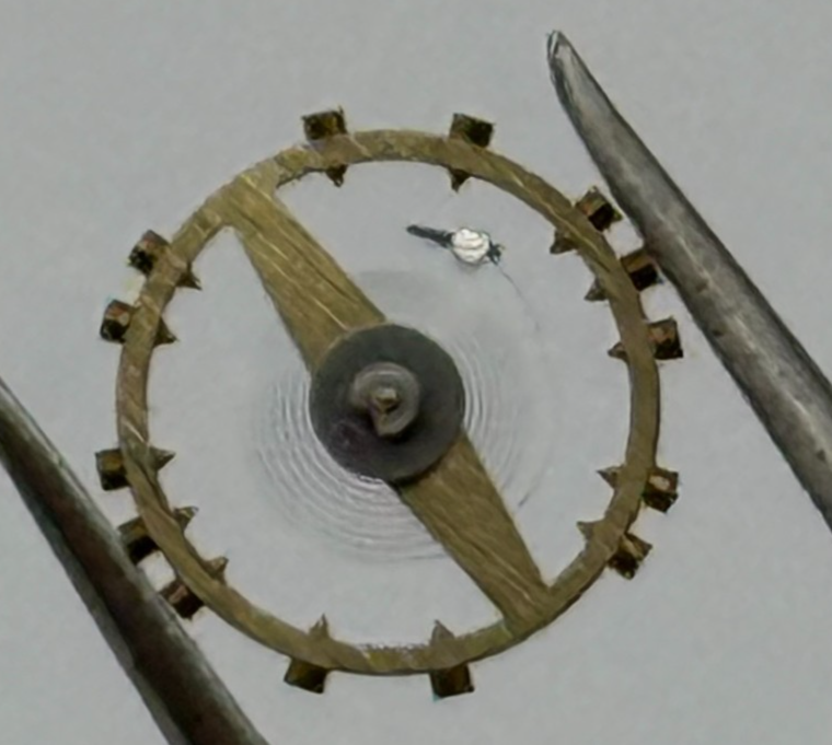 ETA 761 1201 Balance Wheel Complete And Spring  145 M Watch Movement Parts NOS