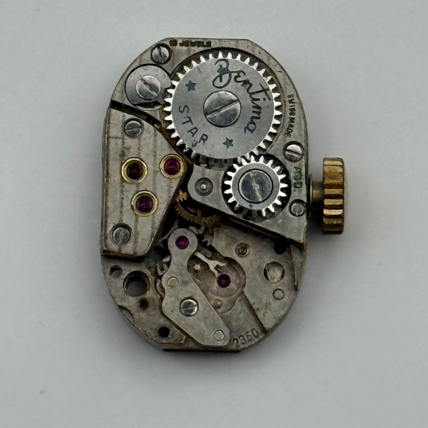 Cal 2350 Bentima Star Watch Movement Manual Wind Vintage Swiss Parts 12.9mm