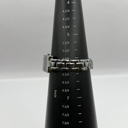 Working Hamnett Ladies Silver Tone Black Dial 19mm Quartz Watch New Battery