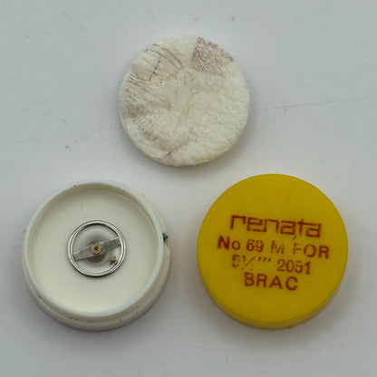 Brac 2051 Balance Wheel Complete And Spring 5¼’’’ 69 M Watch Movement Parts NOS