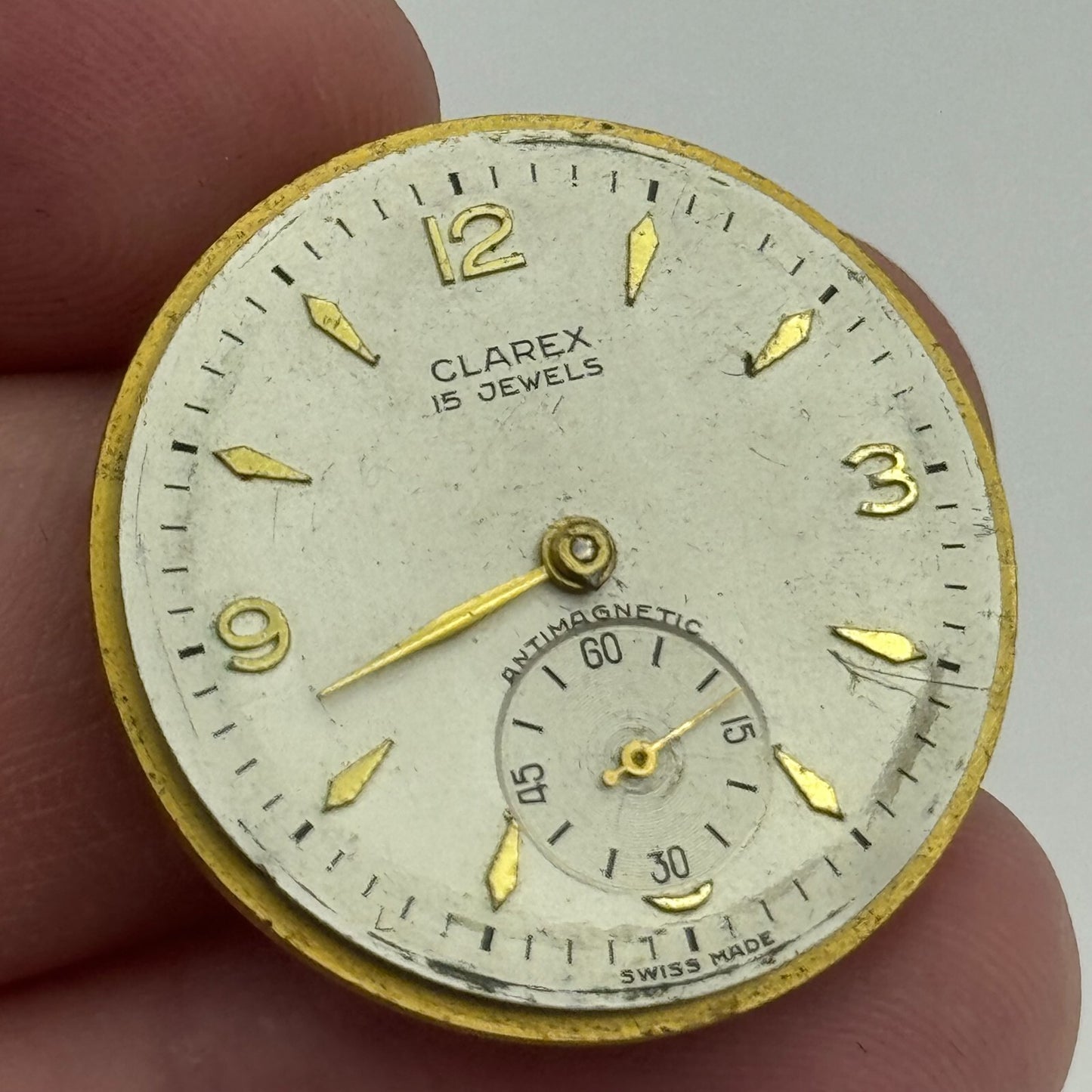 28.9mm Clarex Peseux 170 Balance Ok Watch Movement Swiss Vintage PARTS SPARES