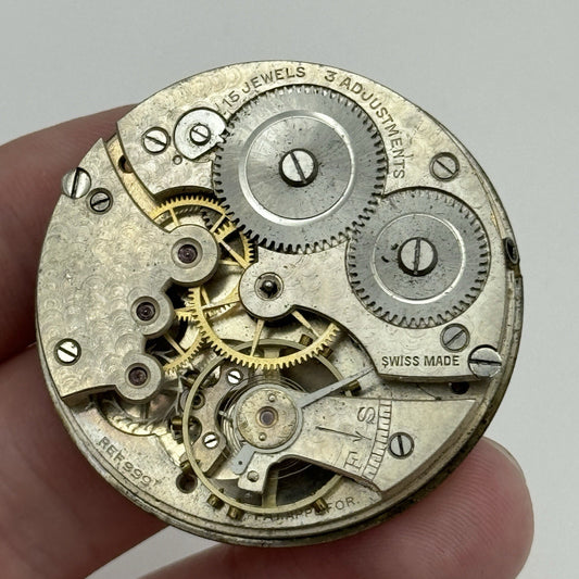 43mm Cyma 999 Fattorini & Sons Bradford Open Face Pocket Watch Movement PARTS