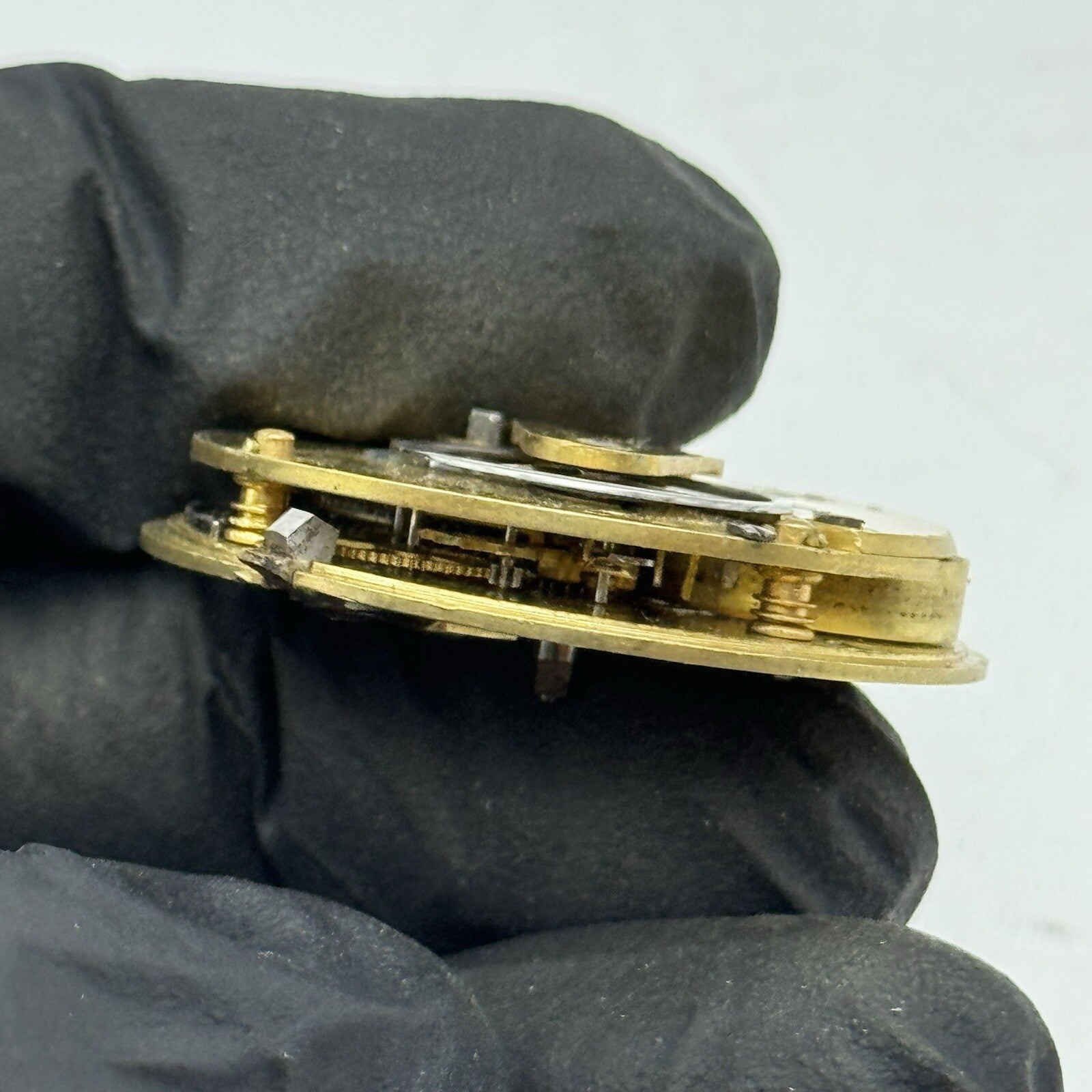 33.7mm Unidentified Quality Fusee Antique Pocket Watch Movement FOR PARTS