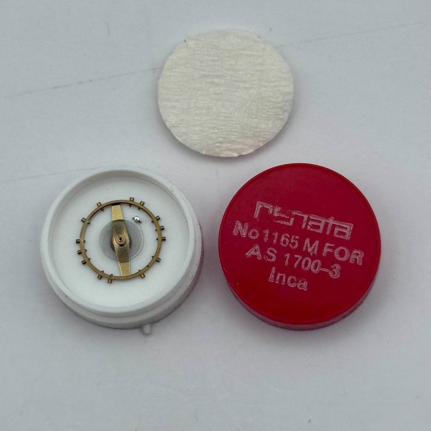 AS 1700-3 Balance Wheel Complete And Spring  1165 M Watch Movement Parts NOS