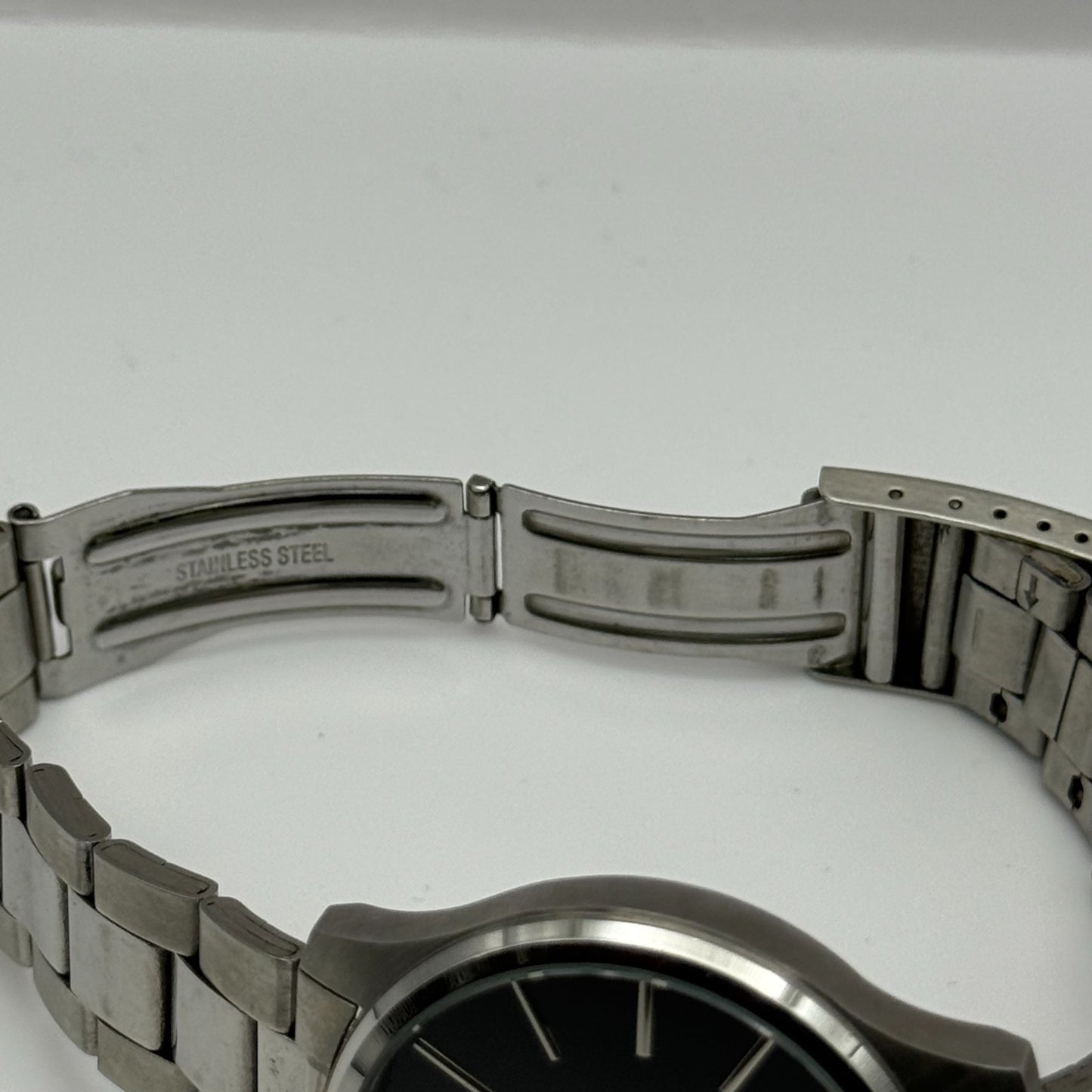 Sekonda Men's Quartz Watch Date Dial Silver Tone Bracelet 43mm PARTS REPAIR