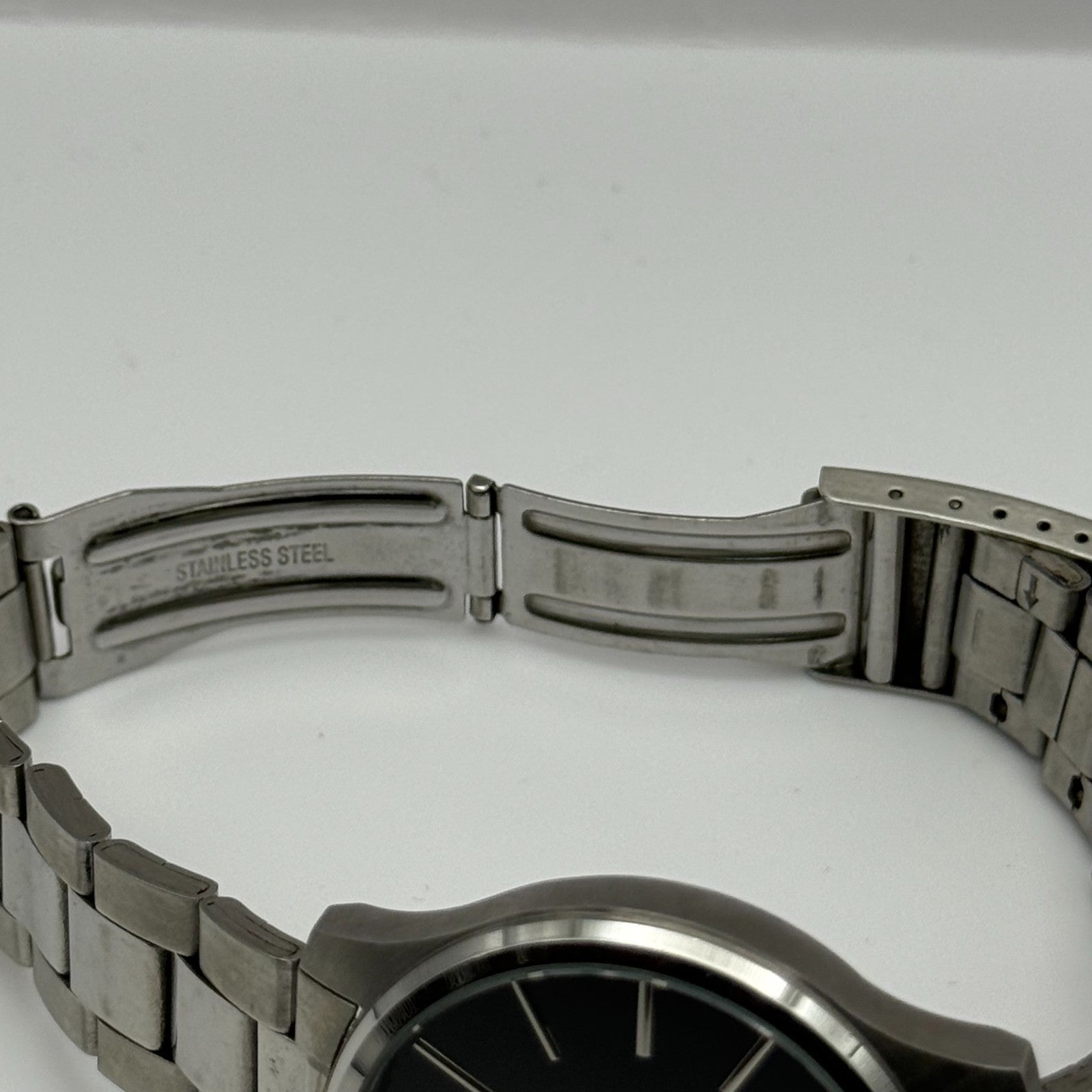 Sekonda Men's Quartz Watch Date Dial Silver Tone Bracelet 43mm PARTS REPAIR