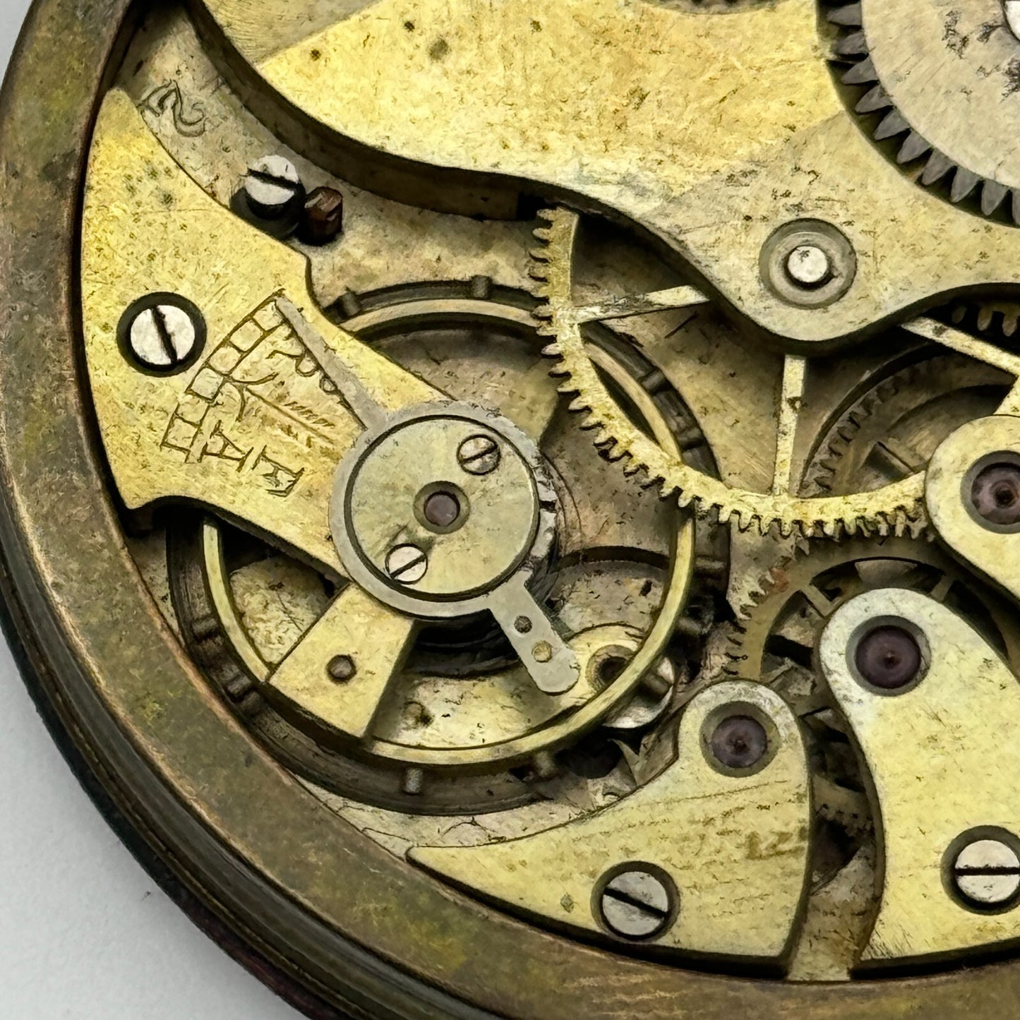 46.1mm Open Face Swiss Balance Ok Pocket Watch Movement PARTS REPAIR